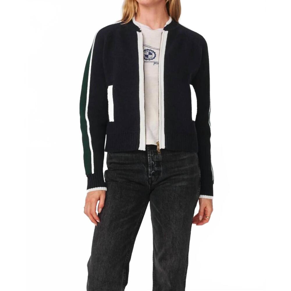 NEW SUNDRY varsity sweater jacket in blue